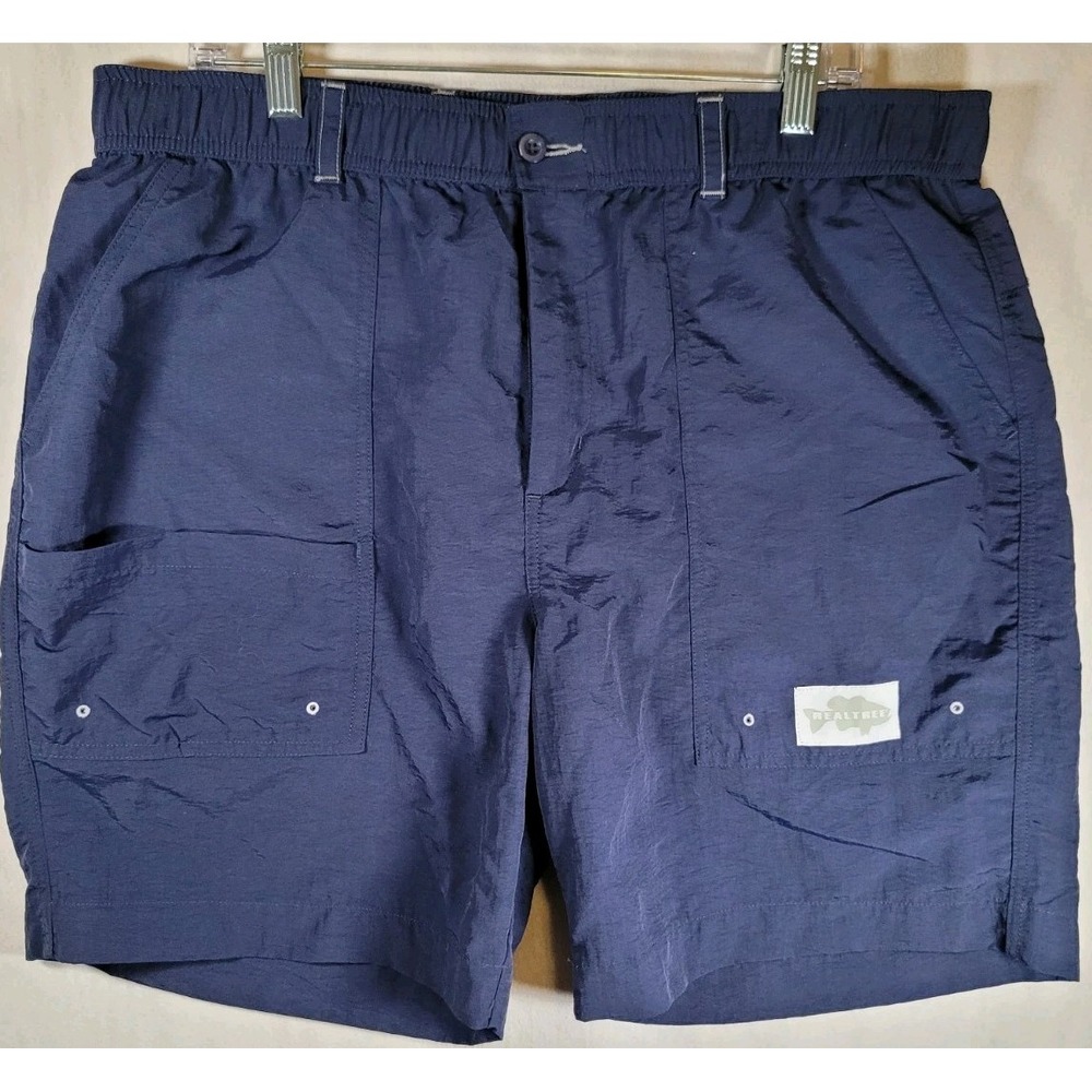 Realtree Fishing Pro Series Shorts By Colossium Blue Nylon Mens Size XXL Outdoor
